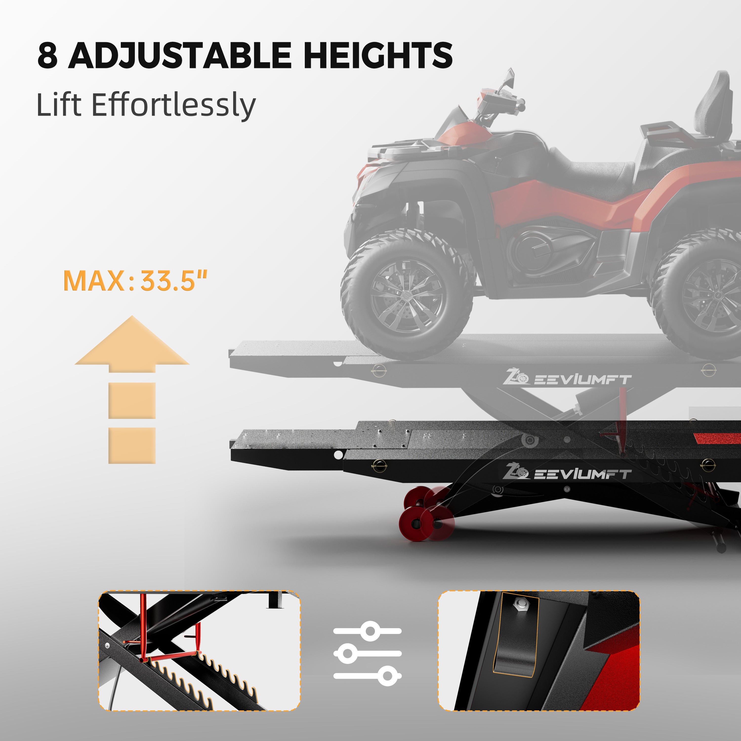 Zee-PROLIFT-48" Four-Wheel Motorcycle Edition